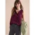 Blousetop met gespleten hals en linten