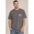 Kultivate regular fit T-shirt met backprint – donkergrijs