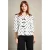 LOLALIZA top met peplum en stippen – ecru/zwart