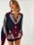 Bianco Lucci Gebreid vest  navy / grijs / bordeaux