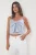 TRENDYOLMİLLA Dames Blauw Gestreept Mouwloos Regular fit Blouses