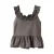 Mango Kids mouwloze top met linnen donkerbruin