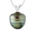 Geketteld Hanger V Draad Wit Goud 750 en Echte GeCultiveerde Tahiti Parel Gecirceld 9-10 mm