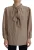 Dolce & Gabbana Bruine Tailleband Mouwen Ascot Kraag Top Dames Blouse