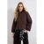 TRENDYOLMİLLA Dames Bruin Effen Oversized Winter Jassen