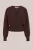WE Fashion – Dames trui met overslag – Regular fit – Donkerbruin –