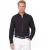 Overhemd zwart Casa Moda borstzak button-down collar wit omlijnde knopen