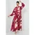 Geprinte V-hals Maxi-jurk met knoopsluiting