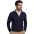 Casa Moda pullover half zip donkerblauw effen