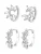 Hey Happiness Oorbellen ‘Glitter Duo’  zilver