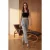 Hoge Taille Rechtoe-Rechtaan Crepe Broek met Ceintuur