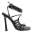Chic Dames/dames Leren Sandalen (Zwart)