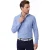 Overhemd blauw Desoto Luxury witte knoop katoen
