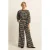Expresso wide leg broek zwart travelstof
