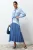 Trendyol Modest Dames Blauw Colorblock Maxi Lang Casual Blousejurk Modest Jurken