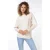 EsQualo Sweater Batwing Buttoned Cuff Light Sand