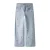 NAME IT KIDS gebloemde wide leg jeans light blue denim