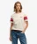 Varsity Stripe Script T-shirt Crème