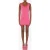 Moschino Allover Logo Wool Dress Fuchsia