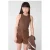 Shoeby mouwloze top – bruin
