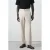Mango Man slim pantalon met linnen beige