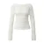 T-shirt van kant met trompetmouwen en grote achterkant voor dames QS