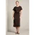 LOLALIZA midi jurk – bruin