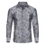 Slim-fit geborduurd grijs paisley-overhemd