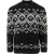 Firetrap Heren Fair Isle Polyester Blend Slim Casual Trui (Zwart/Monochroom)
