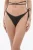 Lurex bikinislip met logo-applicatie in groen