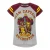 Harry Potter Officieel Meisjes Gryffindor Zwerkbal Team Kapitein T-Shirt (Grijs/Maroen)