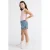 Abercrombie & Fitch regular waist gebloemde short light blue denim