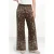 Suncoo wide leg high waist broek met paisley print bruin
