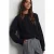 Dames Effen Crew Neck Geribbelde Trui