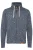 !Solid Fleece jas ‘Luki’  blauw gemêleerd