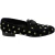 Dolce & Gabbana Blauwe Fluwelen Kroon Slippers Instappers Schoenen