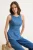 TRENDYOLMİLLA Dames Blauw Effen Mouwloos Peplum Blouses