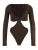 Misspap Shirt body  chocoladebruin