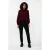 EsQualo Blouse High Collar Plumetis Wine Red