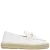 Fred de la Bretoniere Eazia Giorgi leren espadrilles met siergesp wit