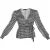 usha Blouse Dames zwart wit