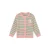 Daily7 rechtvallend gebreide gestreept vest – roze