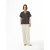 V-hals blouse voor dames Haris Cotton Essentials Front Pleat