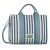 TOM TAILOR Shopper ‘Malie’  lichtbeige / blauw denim / lichtgeel