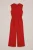 WE Fashion – Meisjes jumpsuit met structuur – Regular fit – Felrood –