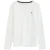 Wit T-shirt met lange mouwen, V-hals en geborduurd Rigby Go-logo
