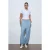 Hoge taille wijde gestreepte broek