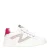 Develab leren sneakers wit/roze