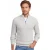 Gentiluomo half zip trui lichtgrijs katoen
