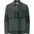 Only & Sons onswake checked zip overshirt 22034447 dark sea